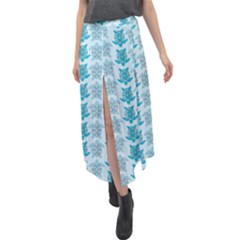 Sea Turtle Sea Animal Velour Split Maxi Skirt by Dutashop