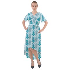 Sea Turtle Sea Animal Front Wrap High Low Dress by Dutashop