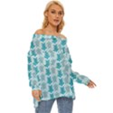 Sea Turtle Sea Animal Off Shoulder Chiffon Pocket Shirt View3