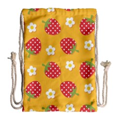 Strawberry Drawstring Bag (large) by Dutashop