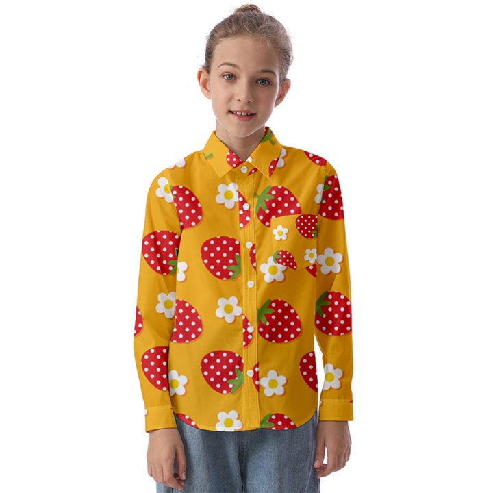 Strawberry Kids  Long Sleeve Shirt