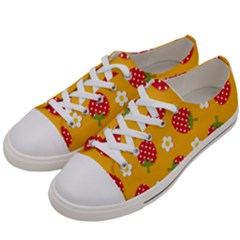 Strawberry Women s Low Top Canvas Sneakers by Dutashop