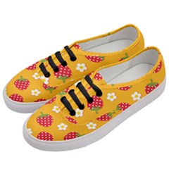 Strawberry Women s Classic Low Top Sneakers by Dutashop