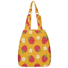 Strawberry Center Zip Backpack by Dutashop