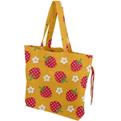 Strawberry Drawstring Tote Bag