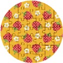 Strawberry Wooden Puzzle Round View1