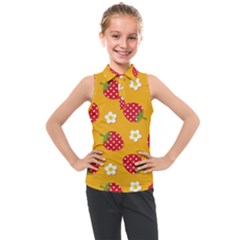 Strawberry Kids  Sleeveless Polo T-shirt