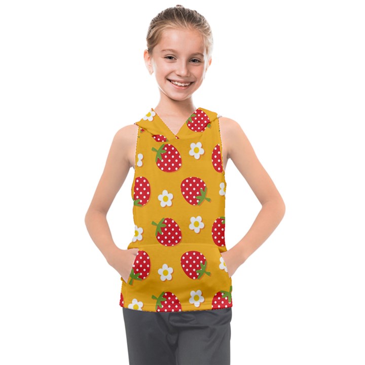 Strawberry Kids  Sleeveless Hoodie