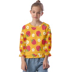 Strawberry Kids  Cuff Sleeve Top