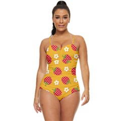 Strawberry Retro Full Coverage Swimsuit by Dutashop