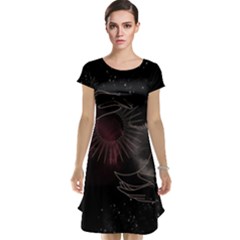 Universal Balance Moon Abstract Star Sun Universe Cap Sleeve Nightdress by Modalart