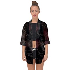 Universal Balance Moon Abstract Star Sun Universe Open Front Chiffon Kimono by Modalart