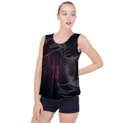 Universal Balance Moon Abstract Star Sun Universe Bubble Hem Chiffon Tank Top by Modalart