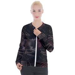 Universal Balance Moon Abstract Star Sun Universe Casual Zip Up Jacket by Modalart