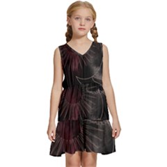 Universal Balance Moon Abstract Star Sun Universe Kids  Sleeveless Tiered Mini Dress by Modalart