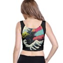 Retro Wave Kaiju Godzilla Japanese Pop Art Style Crop Top View3