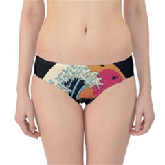 Retro Wave Kaiju Godzilla Japanese Pop Art Style Hipster Bikini Bottoms by Modalart