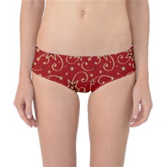 Christmas Texture Pattern Red Craciun Classic Bikini Bottoms by Sarkoni