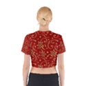 Christmas Texture Pattern Red Craciun Cotton Crop Top View2