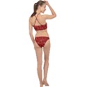 Christmas Texture Pattern Red Craciun Halter Bikini Set View2