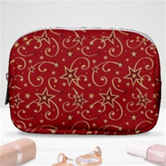 Christmas Texture Pattern Red Craciun Make Up Pouch (small) by Sarkoni