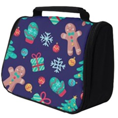 Christmas Texture New Year Background Trees Retro Pattern Full Print Travel Pouch (big)