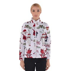 Christmas Characters Pattern Women s Bomber Jacket by Sarkoni