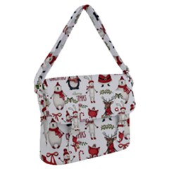 Christmas Characters Pattern Buckle Messenger Bag by Sarkoni