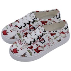 Christmas Characters Pattern Kids  Classic Low Top Sneakers by Sarkoni