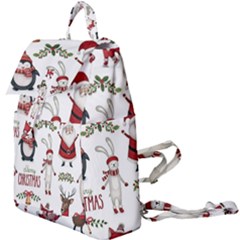 Christmas Characters Pattern Buckle Everyday Backpack by Sarkoni