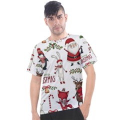 Christmas Characters Pattern Men s Sport Top by Sarkoni