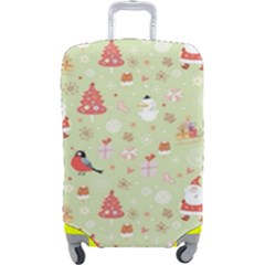 Christmas Pattern Christmas Tree Santa Luggage Cover (large) by Sarkoni