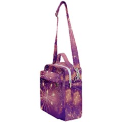 Fireworks On A Purple With Fireworks New Year Christmas Pattern Crossbody Day Bag by Sarkoni