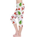 Christmas Santa Pattern Tree Capri Leggings  View3