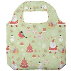 Christmas Pattern Christmas Tree Santa Foldable Grocery Recycle Bag by Sarkoni