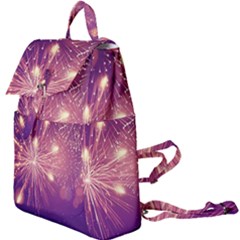 Fireworks On A Purple With Fireworks New Year Christmas Pattern Buckle Everyday Backpack by Sarkoni