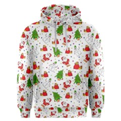 Christmas Santa Pattern Tree Men s Overhead Hoodie by Sarkoni