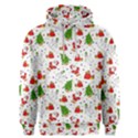 Christmas Santa Pattern Tree Men s Overhead Hoodie View1