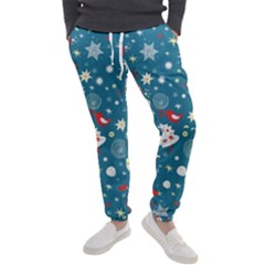 Christmas Pattern Santa Blue Men s Jogger Sweatpants by Sarkoni