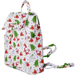 Christmas Santa Pattern Tree Buckle Everyday Backpack by Sarkoni