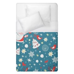 Christmas Pattern Santa Blue Duvet Cover (single Size) by Sarkoni