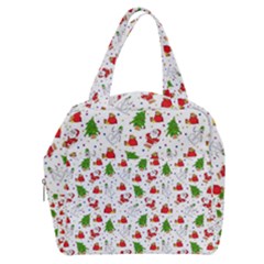 Christmas Santa Pattern Tree Boxy Hand Bag by Sarkoni