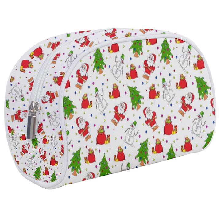 Christmas Santa Pattern Tree Make Up Case (Medium)