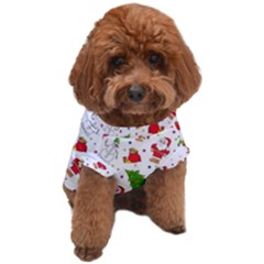 Christmas Santa Pattern Tree Dog T-shirt by Sarkoni