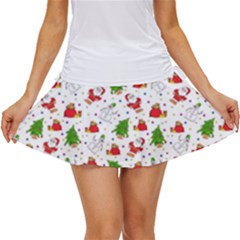 Christmas Santa Pattern Tree Women s Skort