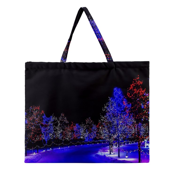 To Meet Christmas Zipper Large Tote Bag