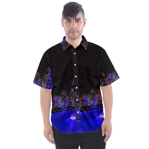 To Meet Christmas Men s Short Sleeve Shirt by Sarkoni