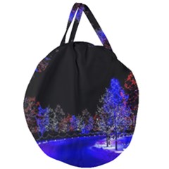 To Meet Christmas Giant Round Zipper Tote by Sarkoni