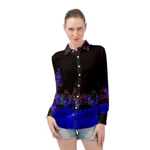 To Meet Christmas Long Sleeve Chiffon Shirt by Sarkoni