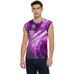 Purple Abstract Merry Christmas Xmas Pattern Men s Raglan Cap Sleeve T-shirt by Sarkoni